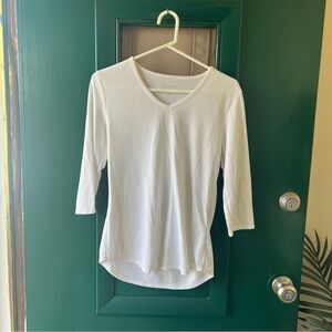 Segment Classic White Long Sleeve Top